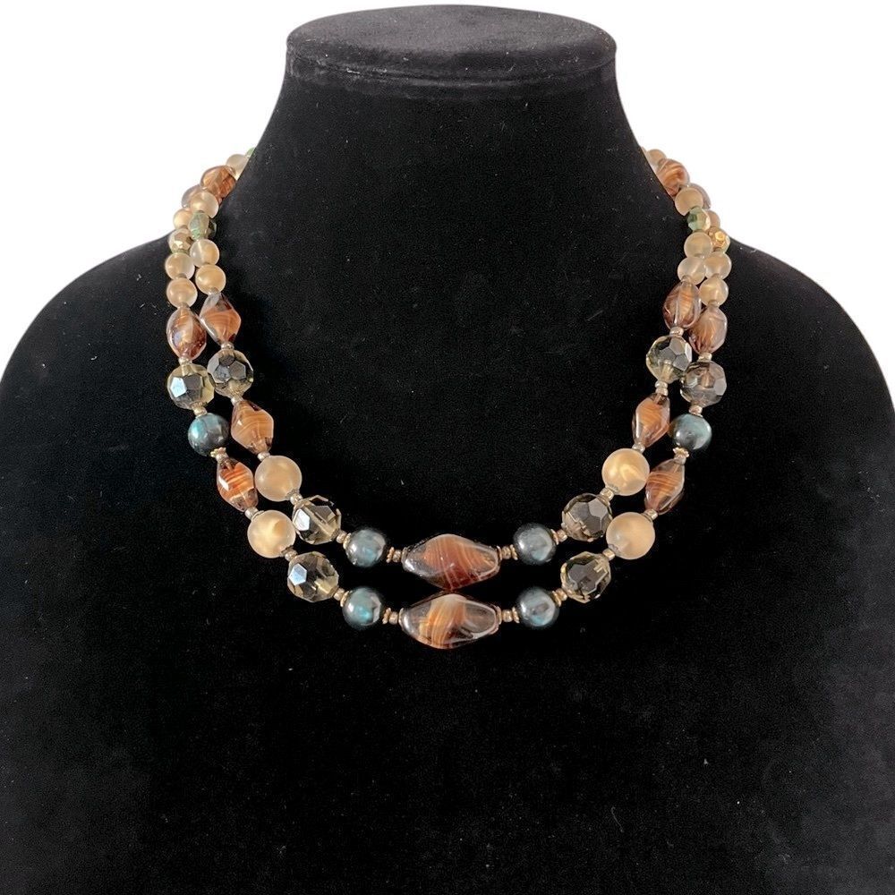 Vintage Austrian Crystal Beaded Necklace